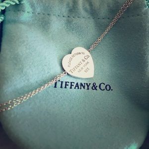 Tiffany & Co Double Chain Heart Tag Bracelet